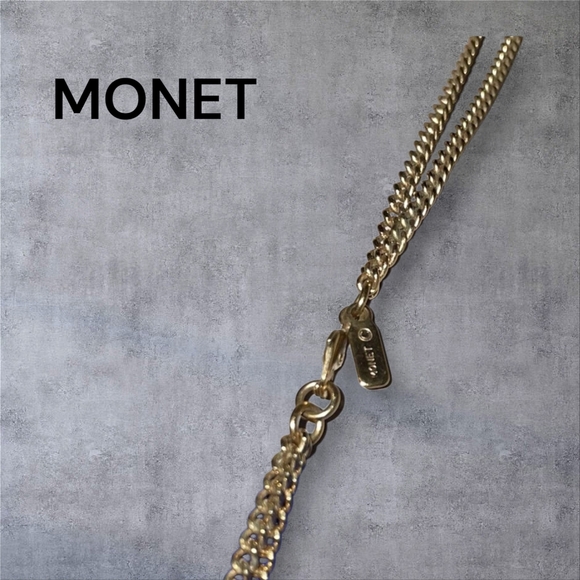 Vintage MONET Elegant Gold Tassel Pendant - Picture 5 of 6